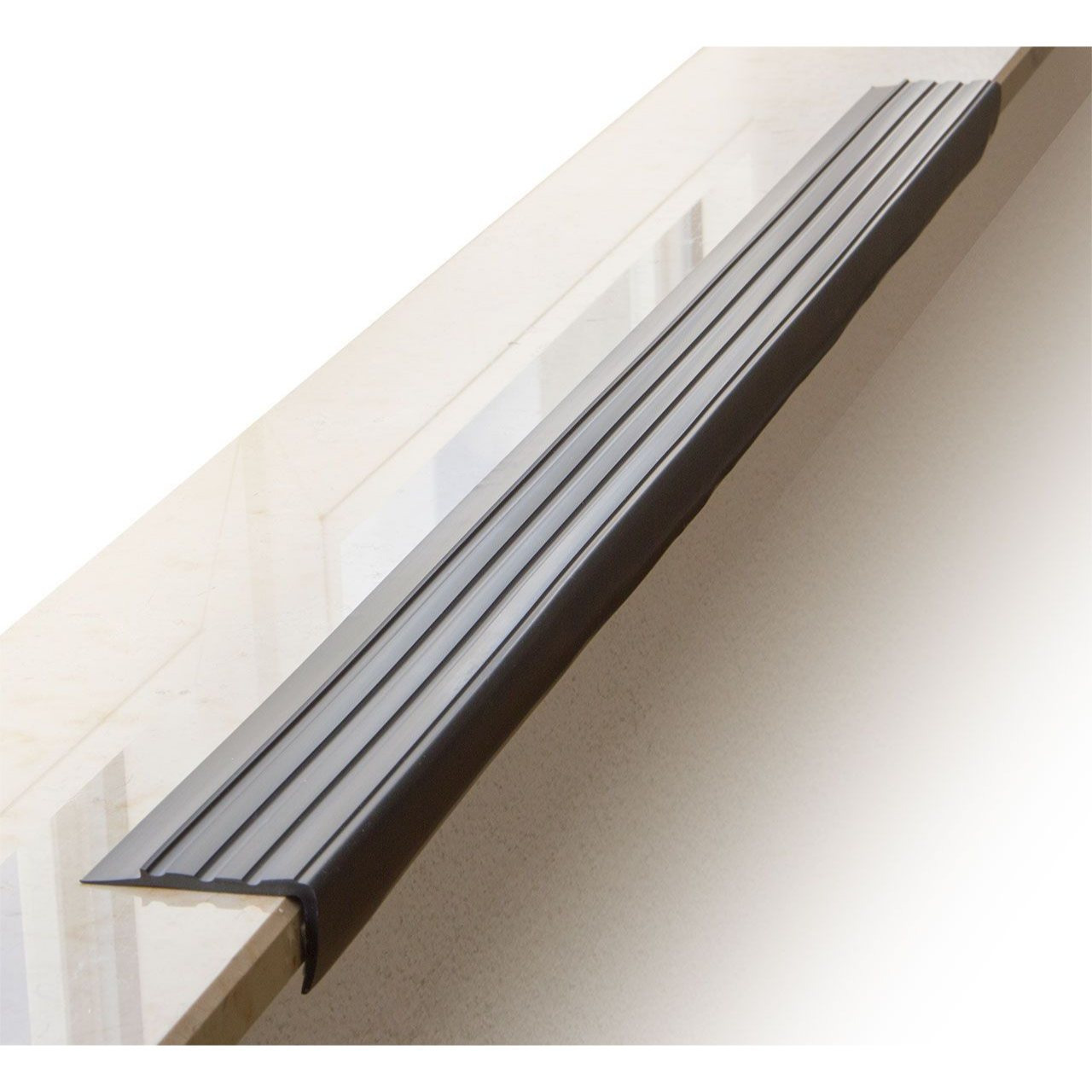 Image of Black Stair Edge Profile, Plastic Corner Profile, 110 Cm
