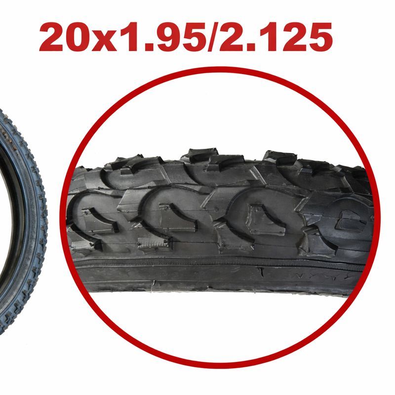 TEMU Juego de neumático y cámara de bicicleta, neumático exterior para MTB con cámara interior de butilo, adherencia y resistencia al , para