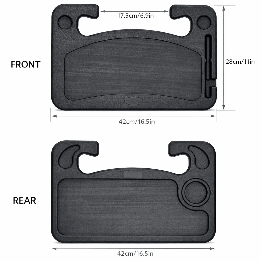 Image of Car Steering Wheel Table | Multifunctional Steering Wheel Tray For Cars | Portable Laptop & Dining Table | Cup Holder | Travel & Office Accessories