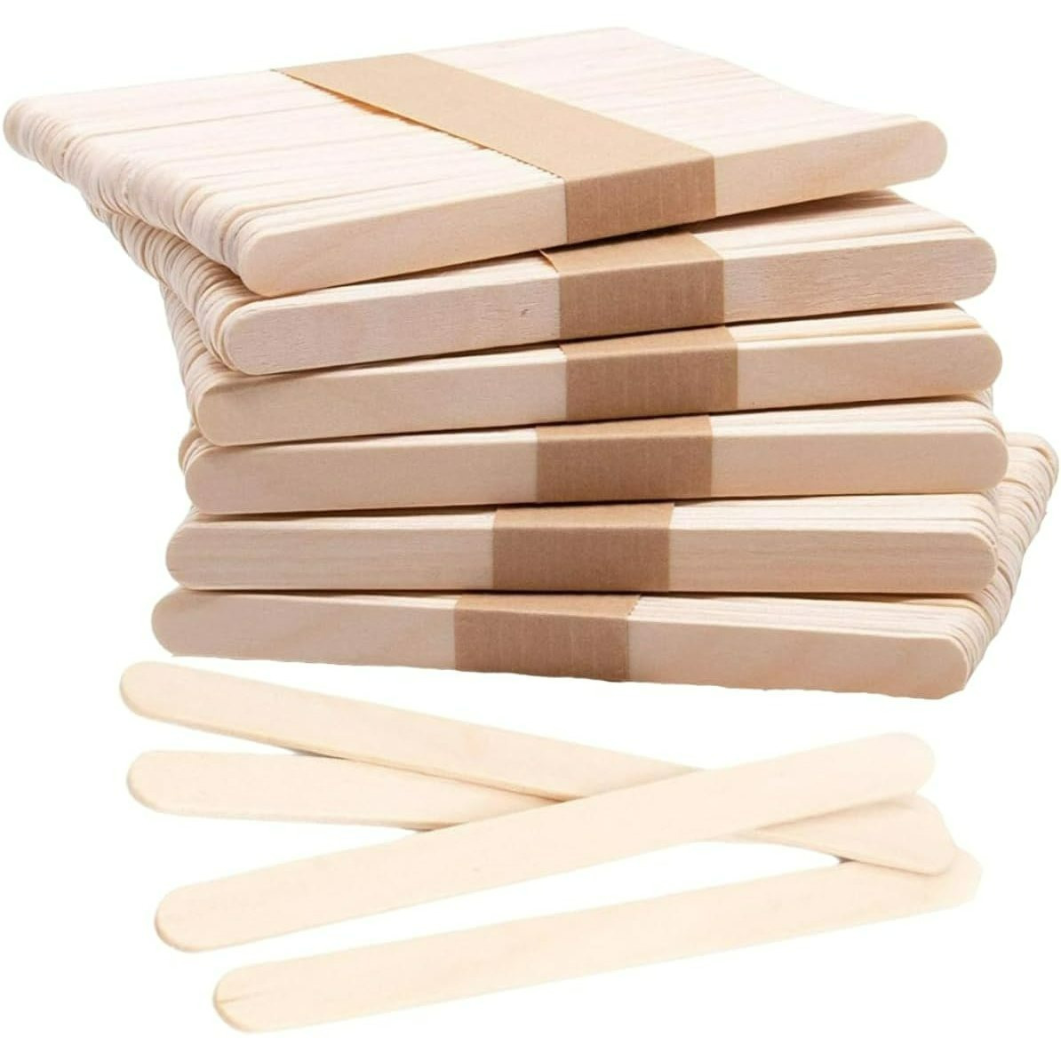 TEMU 300 Wooden Lolly Sticks Natural Craft Sticks 114mm Lollipop Sticks For Cake Pops Ice Cream Diy Arts And Crafts Popsicle Sticks For Model Making