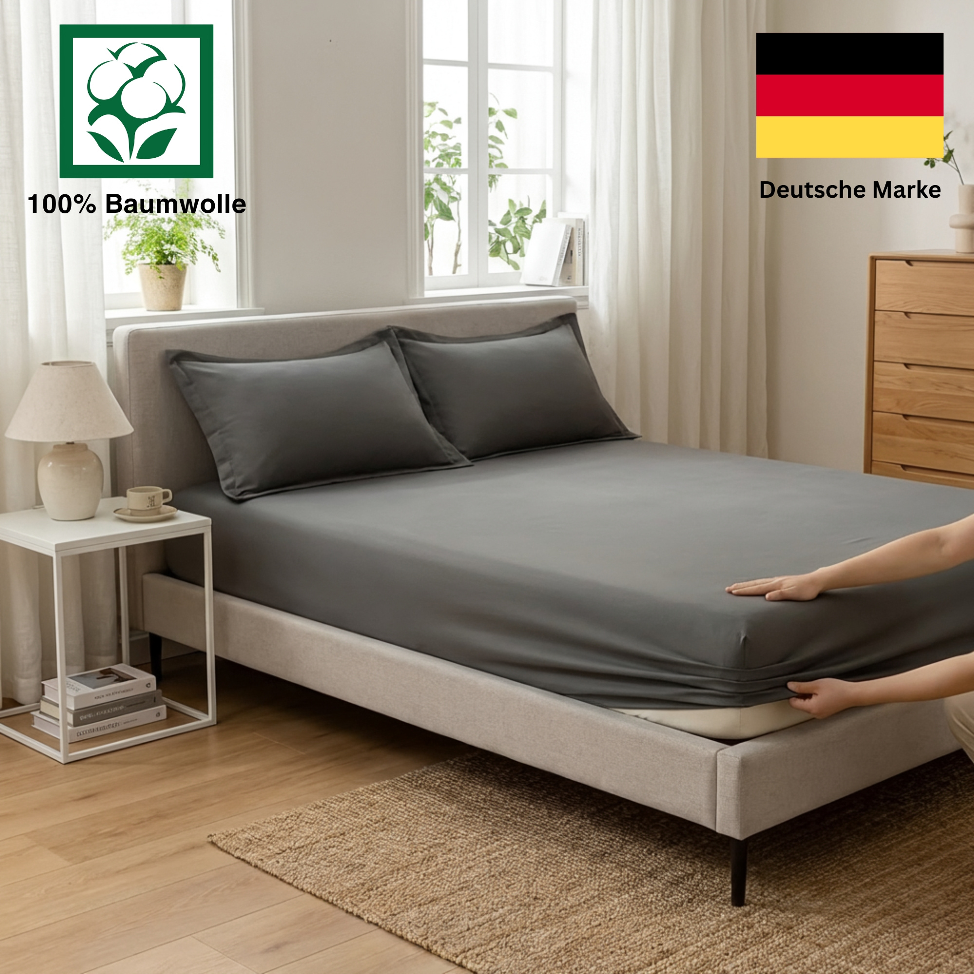 E-shop Reine Baumwolle Spannbettlaken in Uni-Farben – Weich & Luftdurchlässig, Schlichtes Design, Mehrere Farben, Für , Studenten & Hotelgebrauch