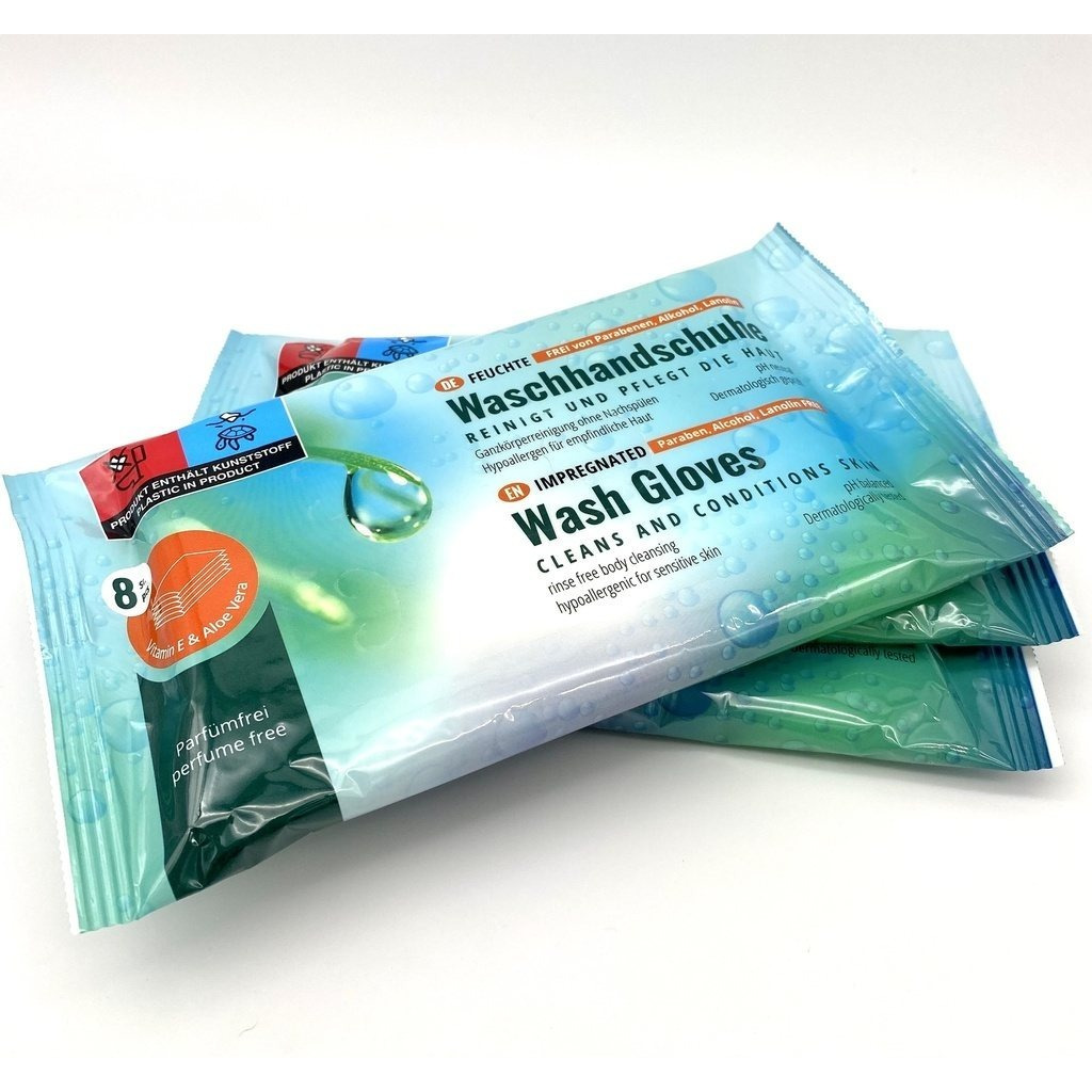 Image of 1 Pack Of 8 Pieces Wet Washcloths Wash Mitts Wash Cloths Needs Of Seniors, Babies, And Pets