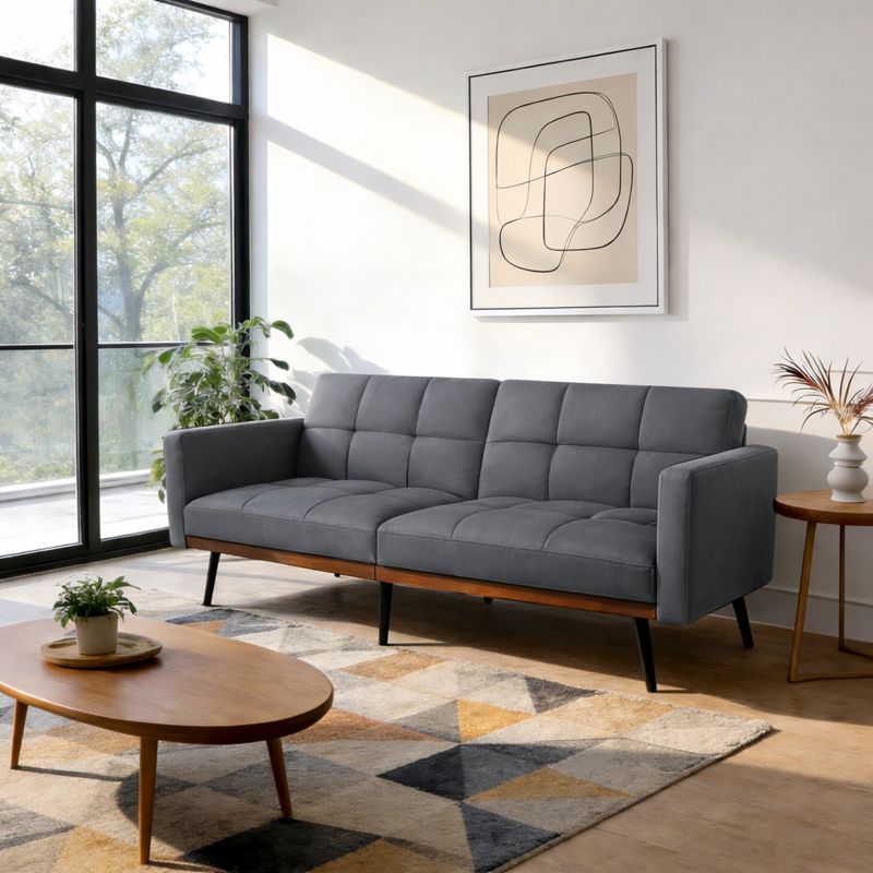 Image of Sleeper Sofa With Adjustable Backrest, Foldable 2-seater, Sofa Bed With Sleeping Function, Foldable Sofa Bed 160 Cm, Modern Loveseat For Small Rooms