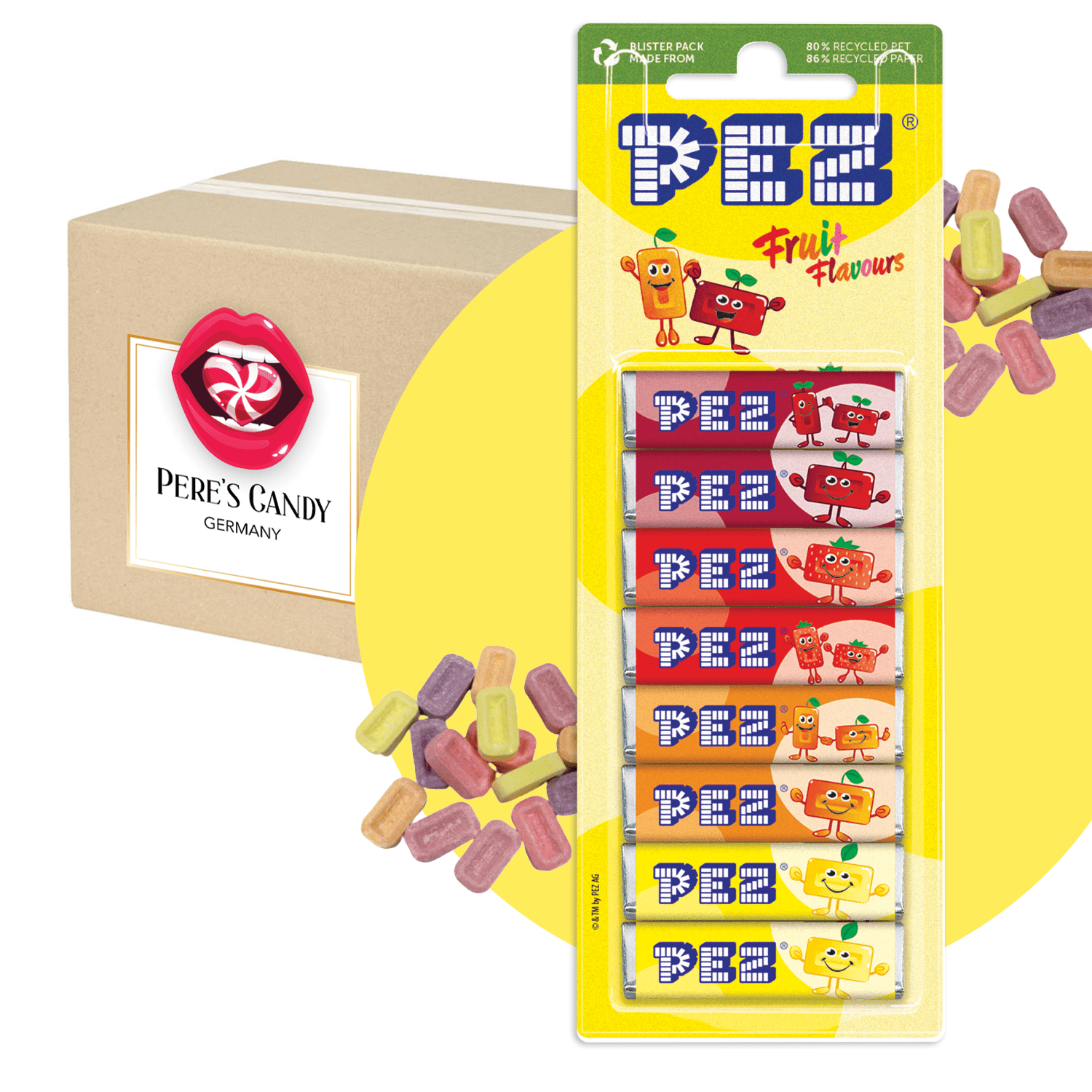 4-pack Pez Refill Package Candies 4 X 68g