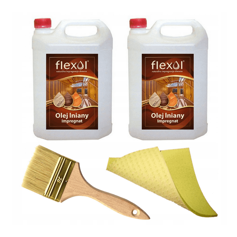 TEMU Impregnante per legno a base di olio e lino 10L 2x5L + REGALI IN OMAGGIO