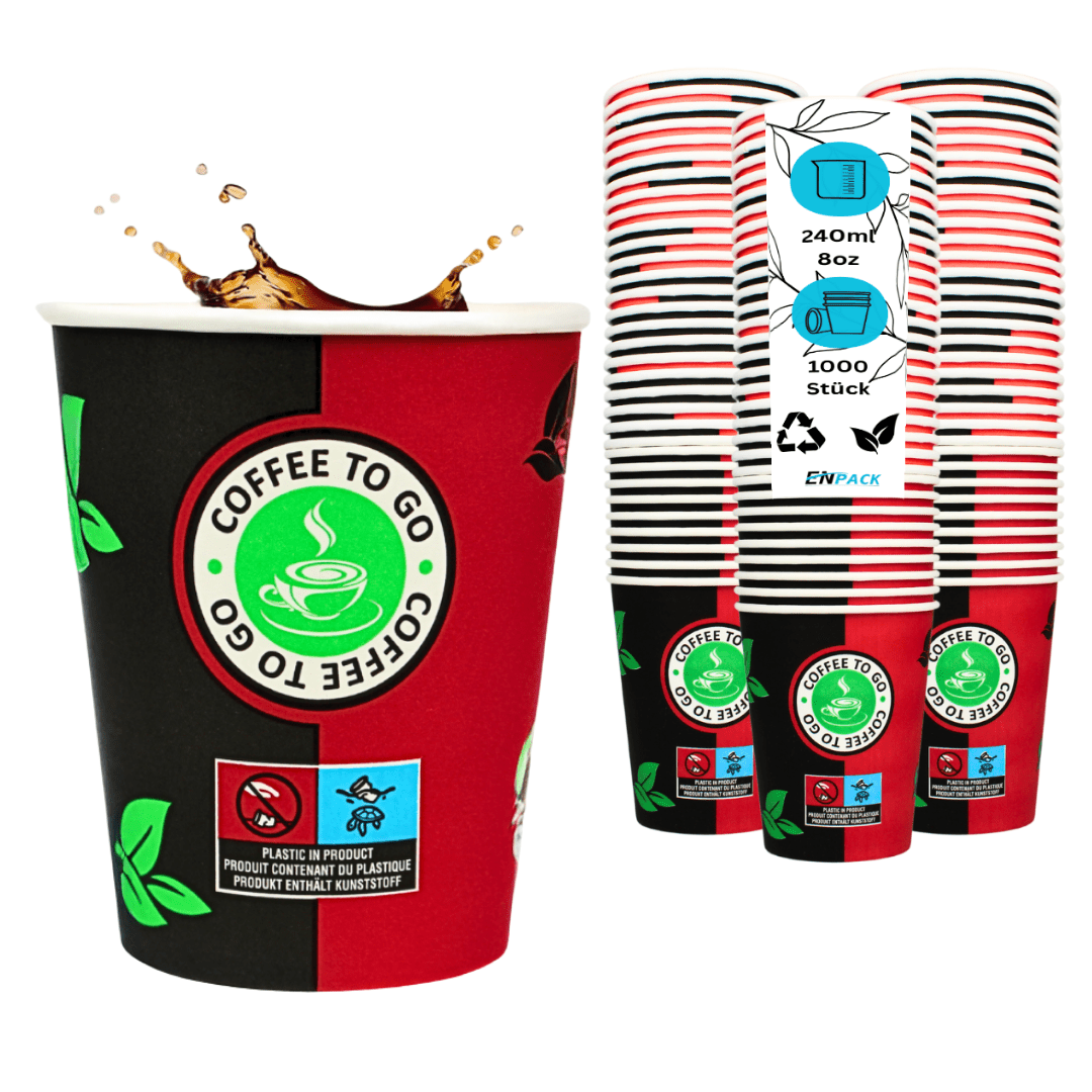 200ml Coffee Cups To Go | Paper Paper Cups | Coffee To Go Cups |disposable Cups For Coffee, Tea, Mulled Wine & Hot Drinks |