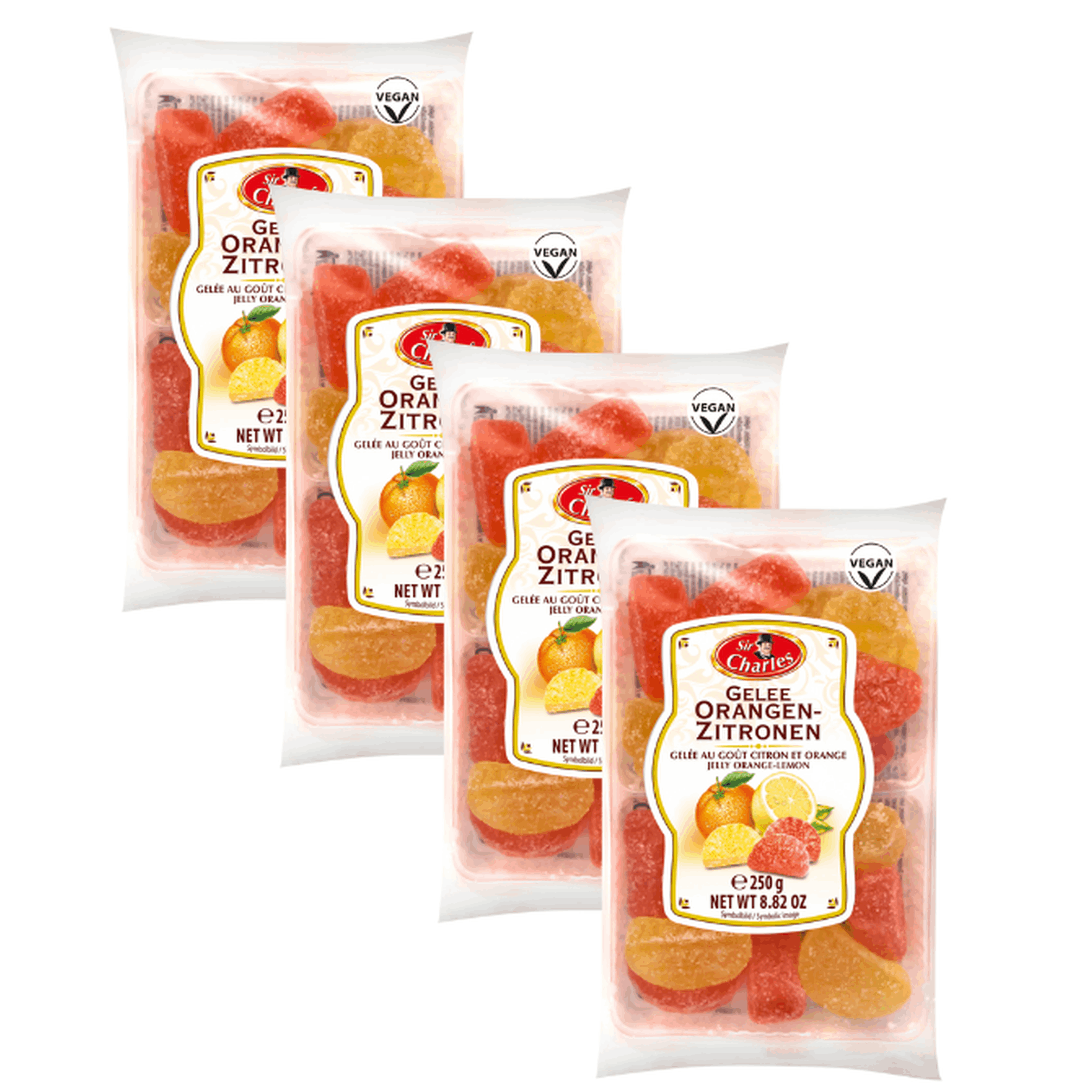 Sir Charles Marmalade Orange-lemon - Sugared Fruit Jelly | Vegan | 4 X 250 G