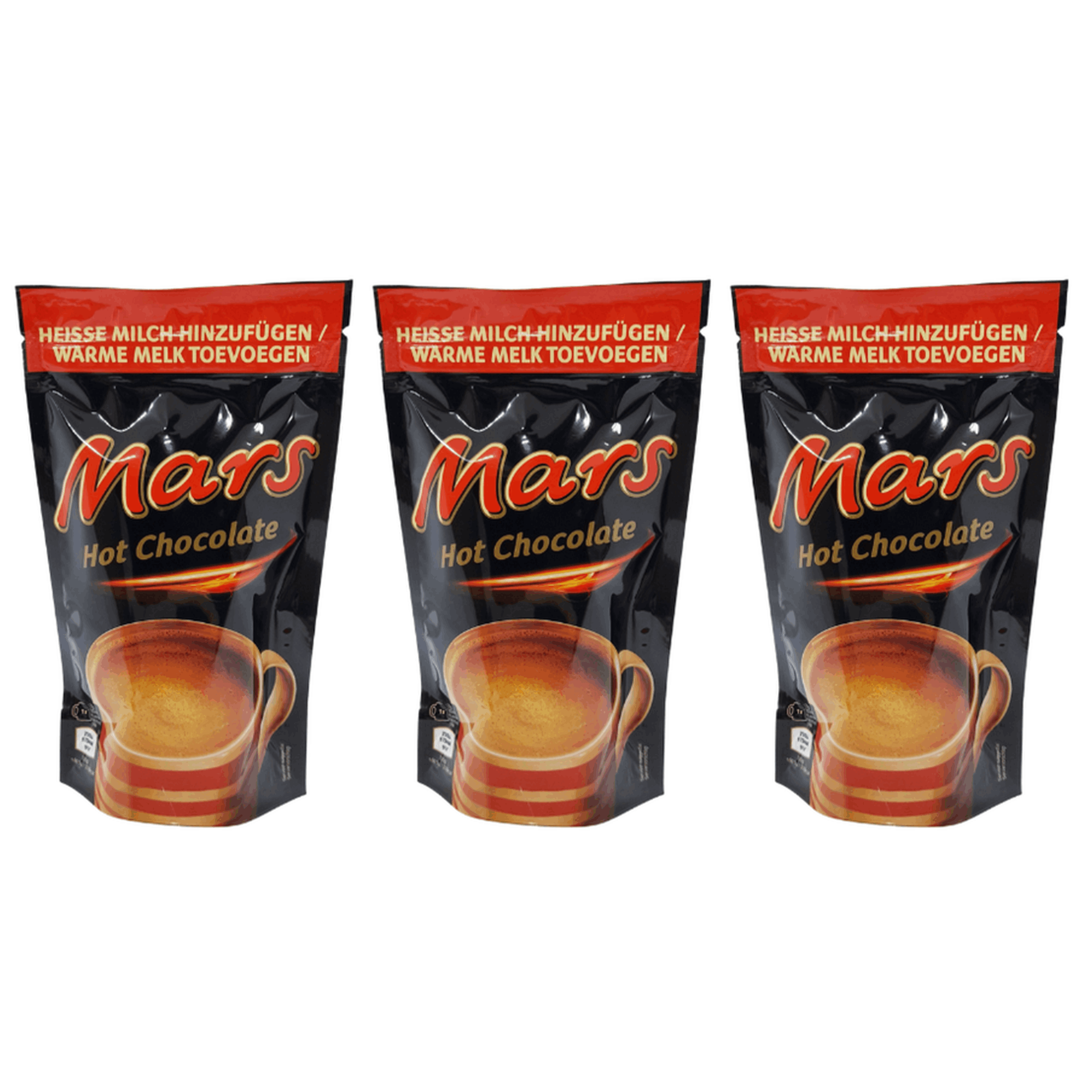 Image of Mars Hot Chocolate – 3 × 140 G | Drinking Chocolate With Original Mars Flavor | Cocoa Drink Powder | For Hot Milk | Uk Import