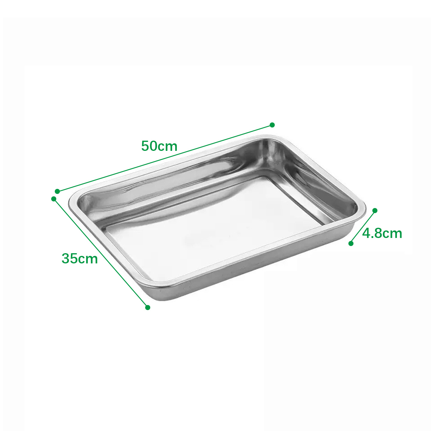 TEMU Bandeja de acero inoxidable | Bandeja horradora rectangular de acero inoxidable | Bandeja de preparación de cocina de acero inoxidable | Bandeja