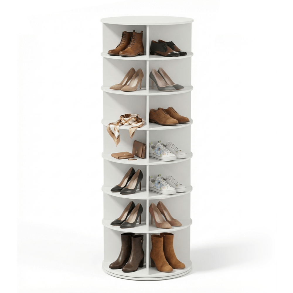 360° Rotating Shoe Rack with Multi-Tier Layers