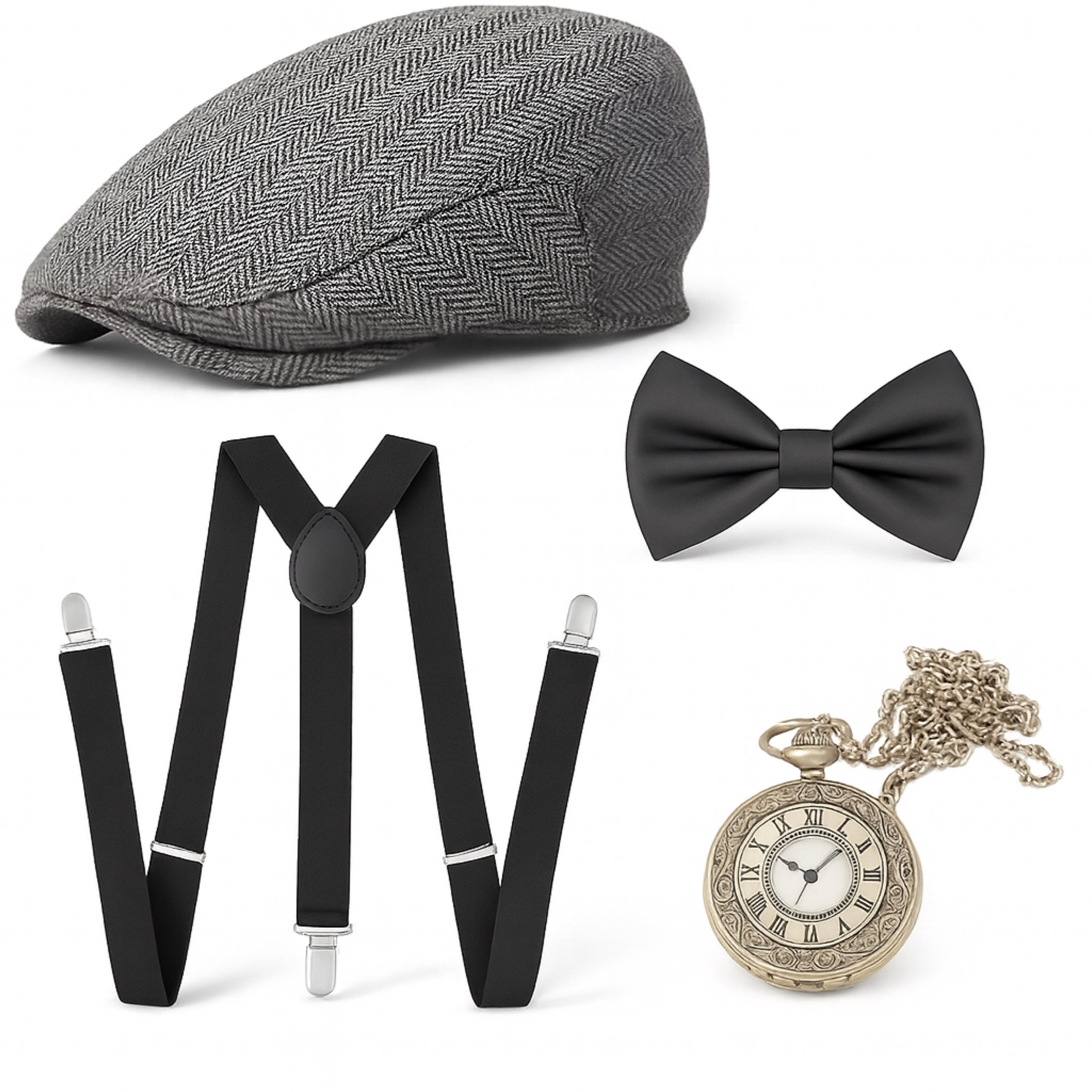 E-shop TK 1920er Jahre Set Herren – Klassische Accessoires im Stil der Goldenen Zwanziger