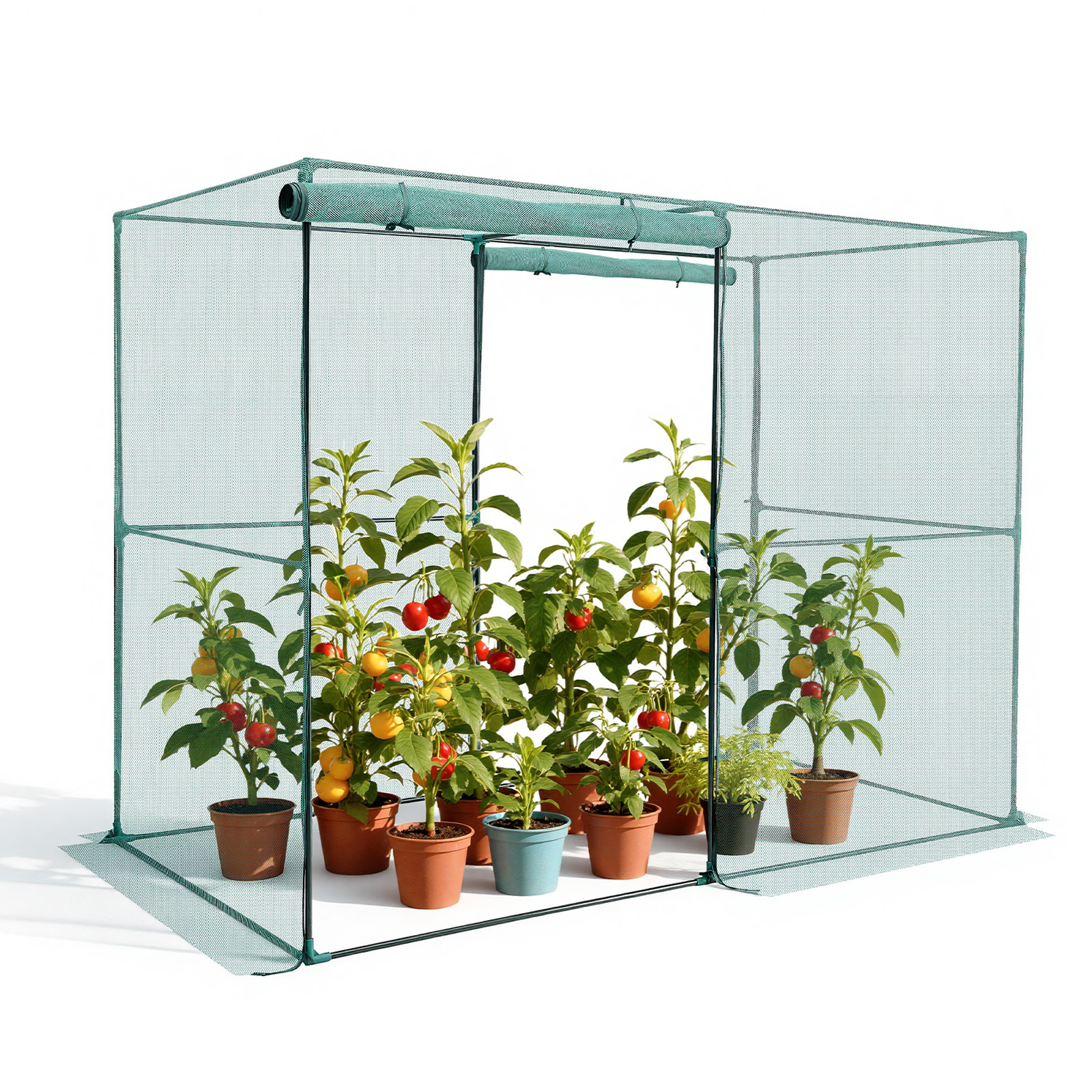 TEMU VEVOR per Ortaggi, 2.39 x 1.2 x 1.8 m di Protezione per Piante con Porta con Cerniera, per Ortaggi Resistente , Facile da Installare, Copertura