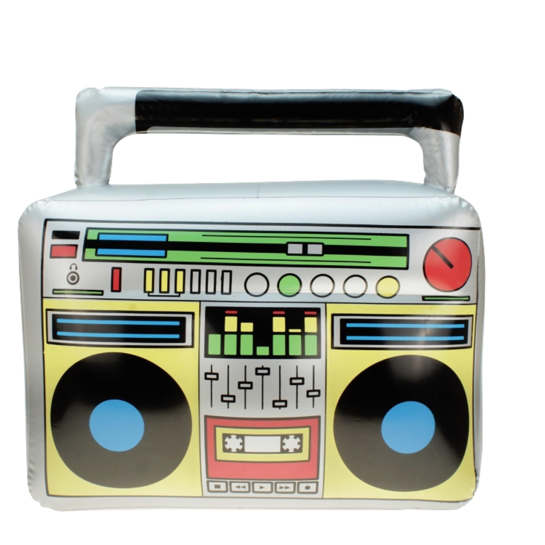 Inflatable Retro Boombox - Large Costume Accessory For 80s Outfits & Carnival