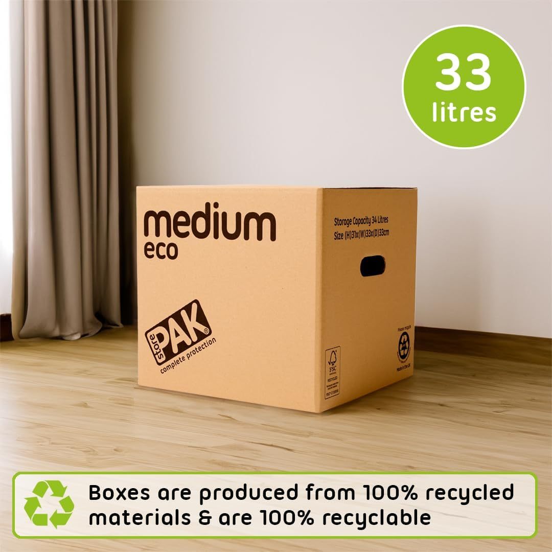 Medium Eco 33L Storage & Moving Box, Strong Reusable