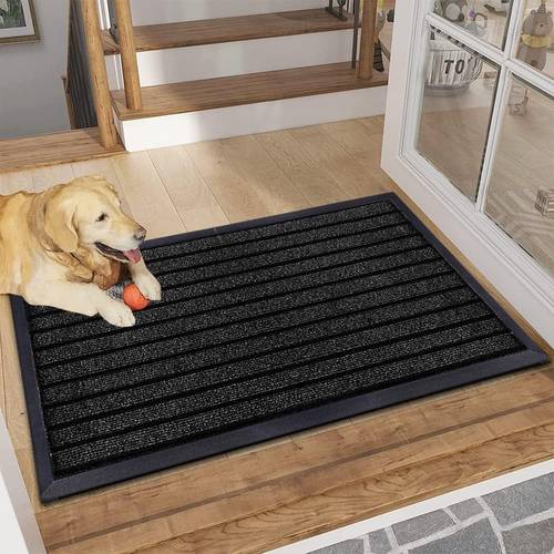 1pc 7 stripe indoor outdoor rug woven polypropylene surface pvc backing easy clean