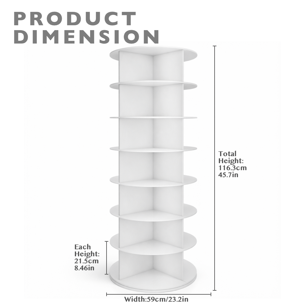 360° Rotating Shoe Rack with Multi-Tier Layers