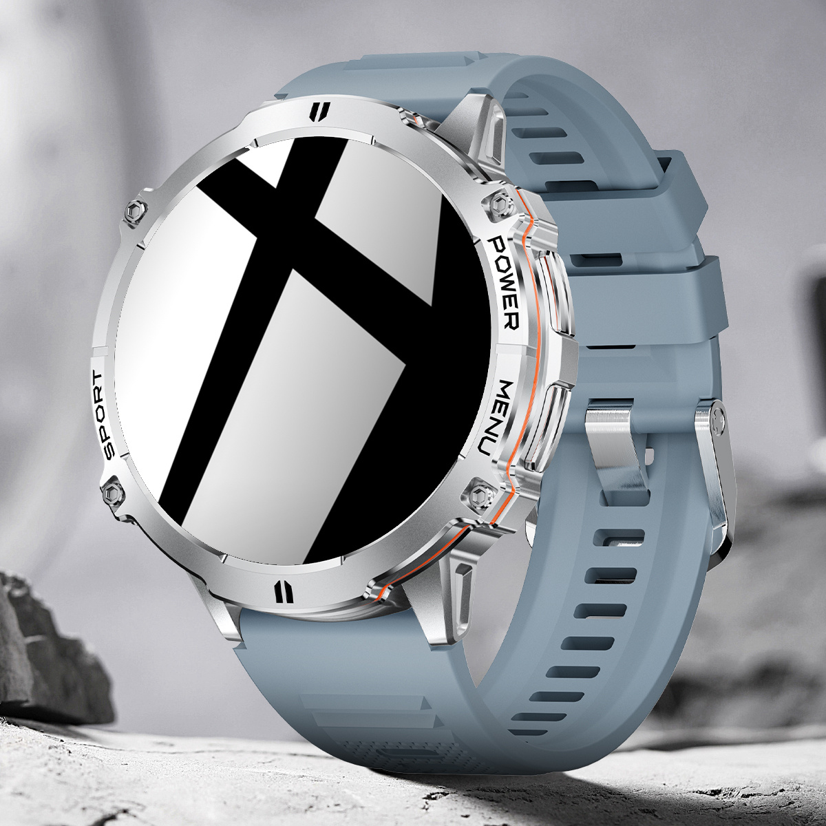 Montre Connectée Sport Homme avec Grand Écran AMOLED 1.73 Pouces / Batterie 900 mAh / Plus de 110 Modes Sportifs / Affichage Always-on / Suivi du Sommeil / Tracker Fitness pour Android iPhone