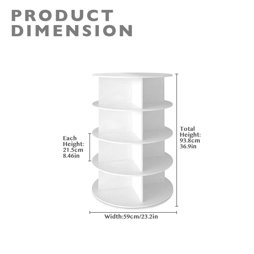 360° Rotating Shoe Rack with Multi-Tier Layers
