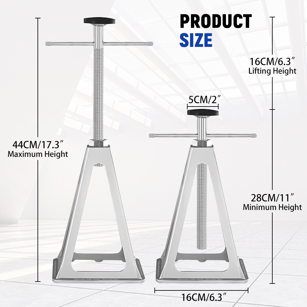 Heavy-Duty Aluminium Caravan Stabilizer Jacks - 2pcs