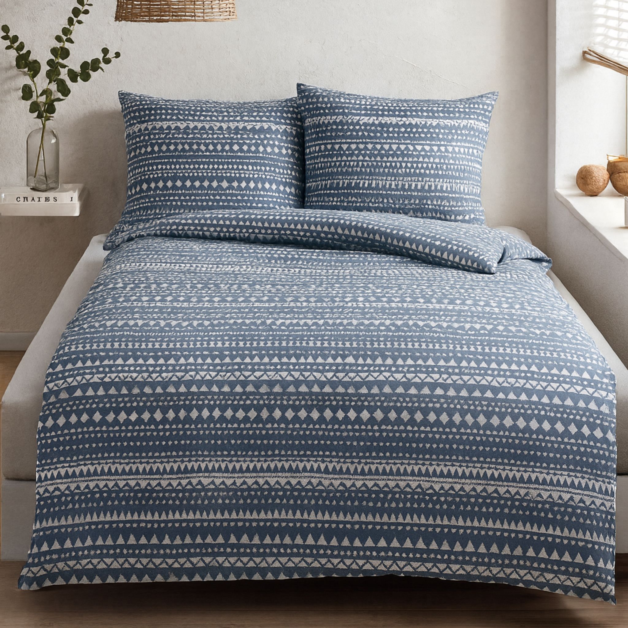Bedding Set 135x200 Cm 2pcs - Duvet Cover 135x200 + Pillowcase 80x80 - 100% Reinforced- Zipper