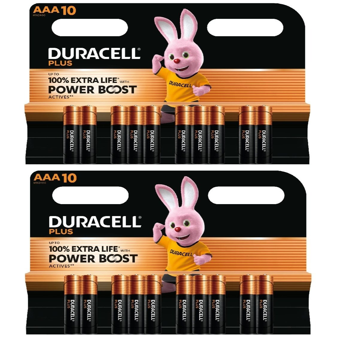 Image of 20 X Duracell Alkaline Micro (aaa) Lr03 Batteries - 2 X 10pcs
