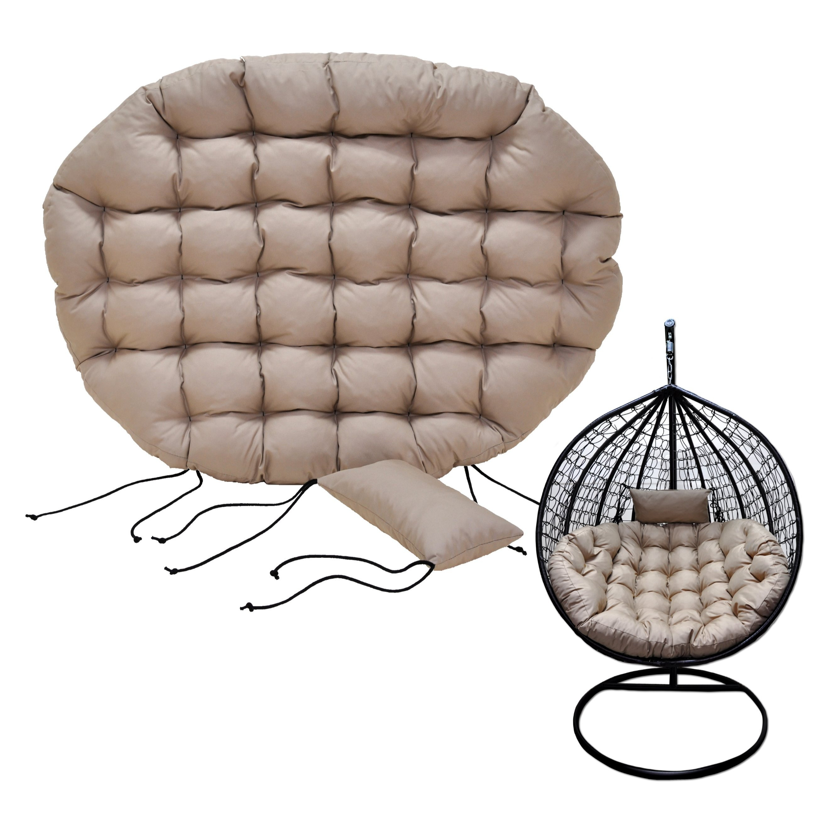 Image of Large Garden Cushion, Cocoon Chair Cushion, Hammock Cushion, Swing Cushion, Garden Cushion, 6 Colors