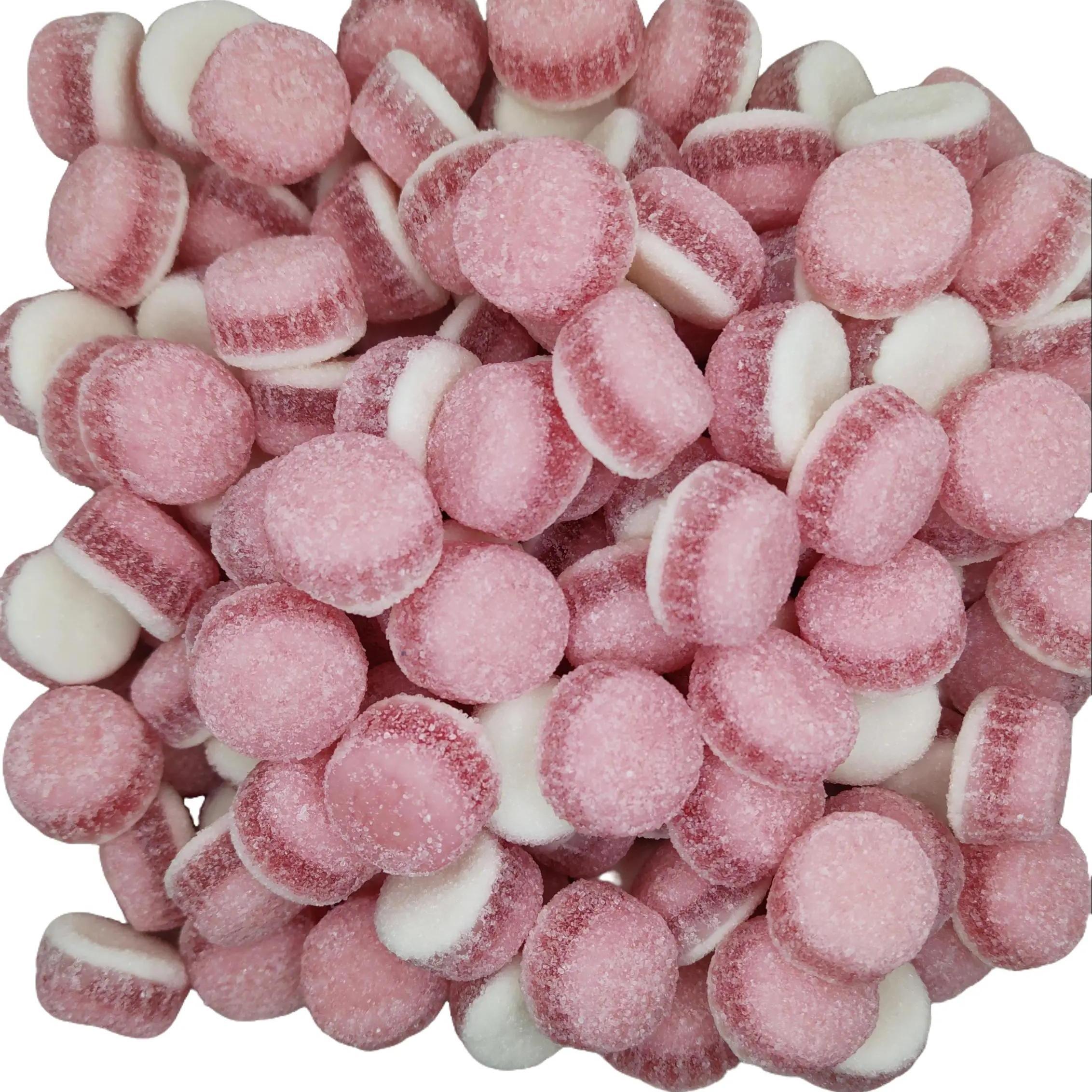 TEMU TARTITAS AZUCAR VIDAL-con forma de tarta y sabor a fresa recubiertas por una fina capa de azúcar.