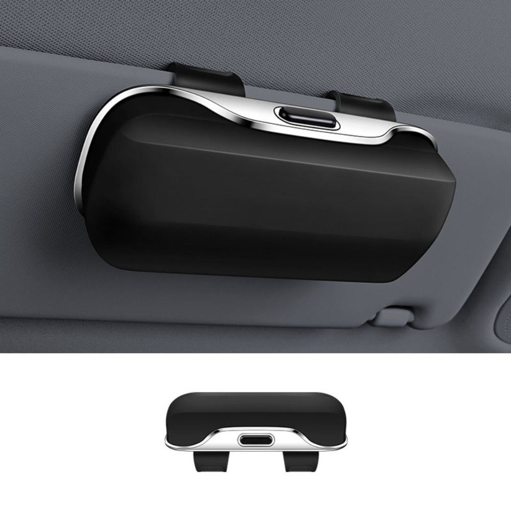 TEMU Sun Glasses Holder For Car Sun Visor Universal Sun Visor Glasses Clip Flocking Lining Car Visor Sunglasses Organizer Box With Ticket
