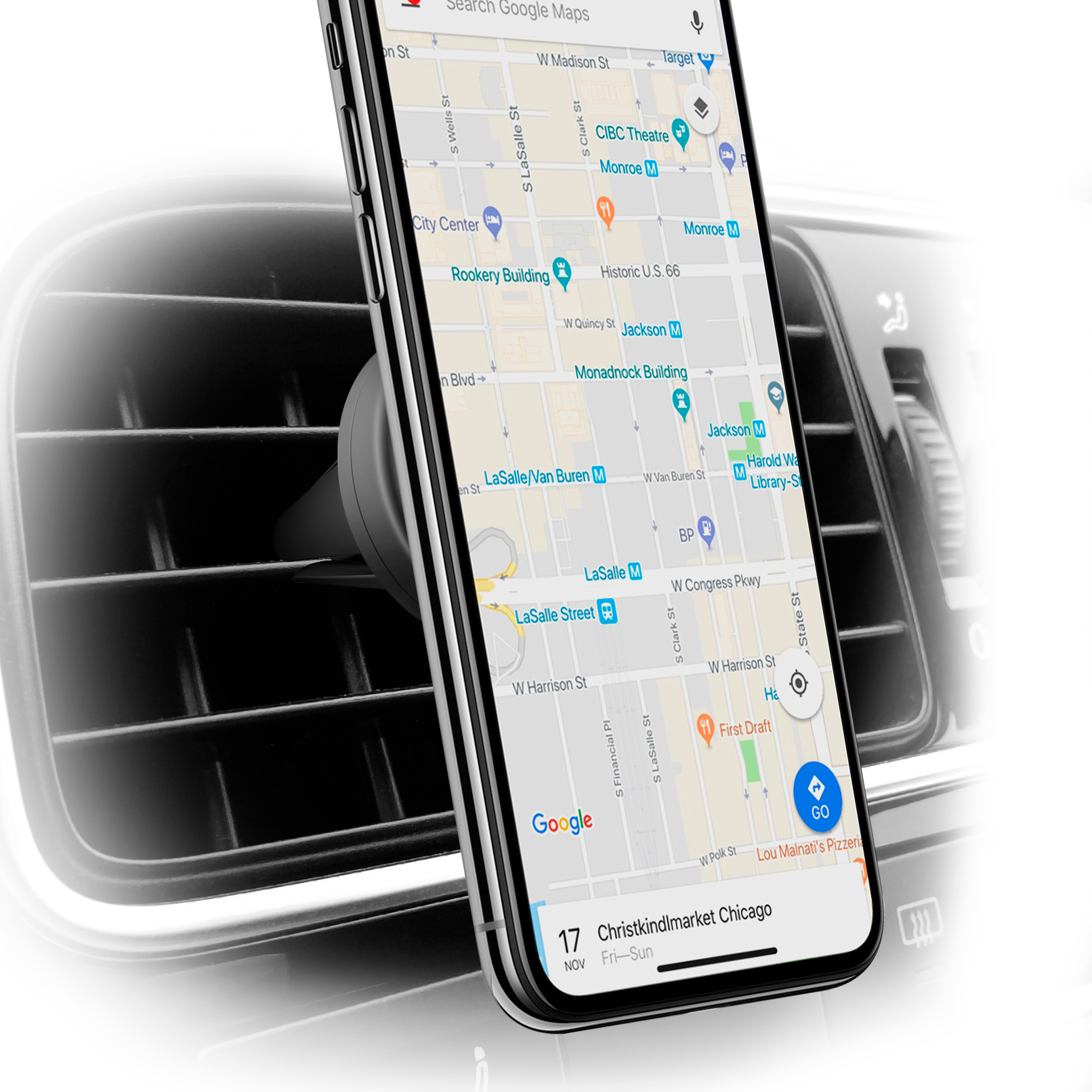 TEMU Supporto per smartphone magnetico da auto, porta cellulare con clip per bocchette d��aria