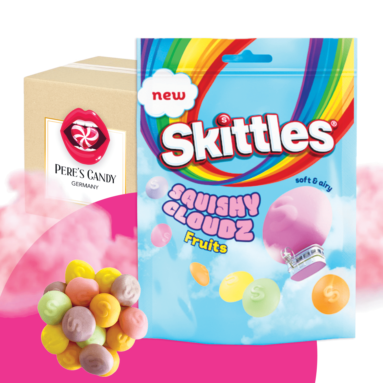 Skittles Squishy Cloudz – Soft Fruit Gummies, 94g