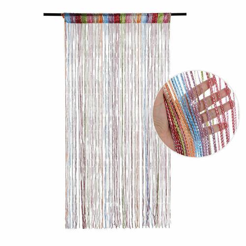 cortina colgante de cuentas con borlas, panel de cortina de cuerda de 100 x 200 cm para puertas, divisor de habitaciones y mosquitera decorativa, decoración de habitación estilo boho