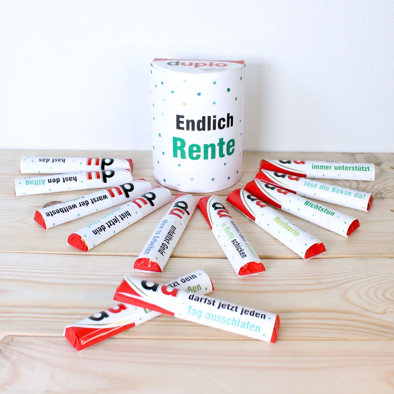 E-shop PAPIER SET - Duplo Rente Abschiedsgeschenk Ruhestand DIY