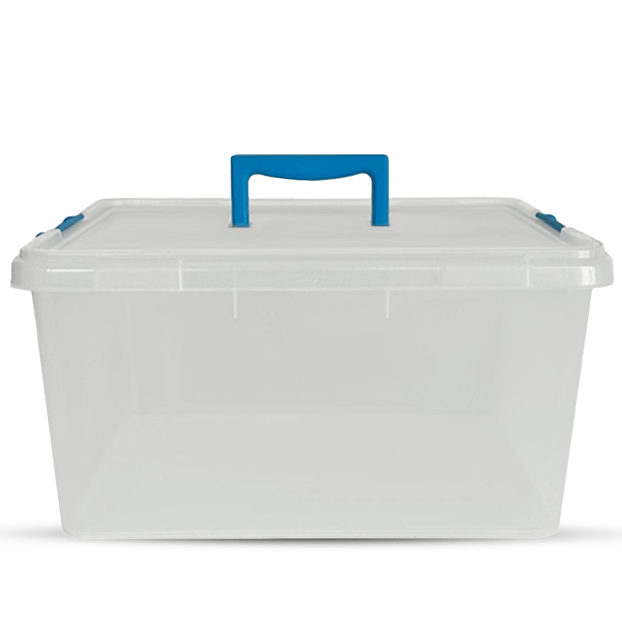 TEMU Zybux - Heavy-duty Clear 15l Plastic Storage Box With Lid, Stackable Storage Container For Home, Office, Kitchen, Toys, And Goods, Secure