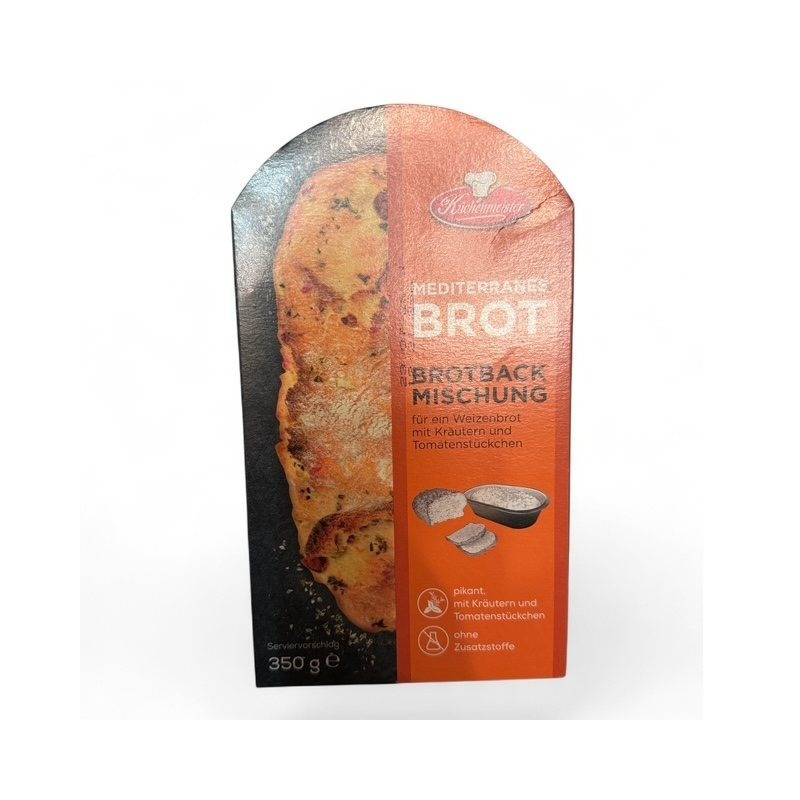 Image of 5-pack Küchenmeister Mediterranean Bread Mix With Baking Dish, 350g Herbs, Spices, And Tomato Flakes For An Authentic Mediterranean Flavor