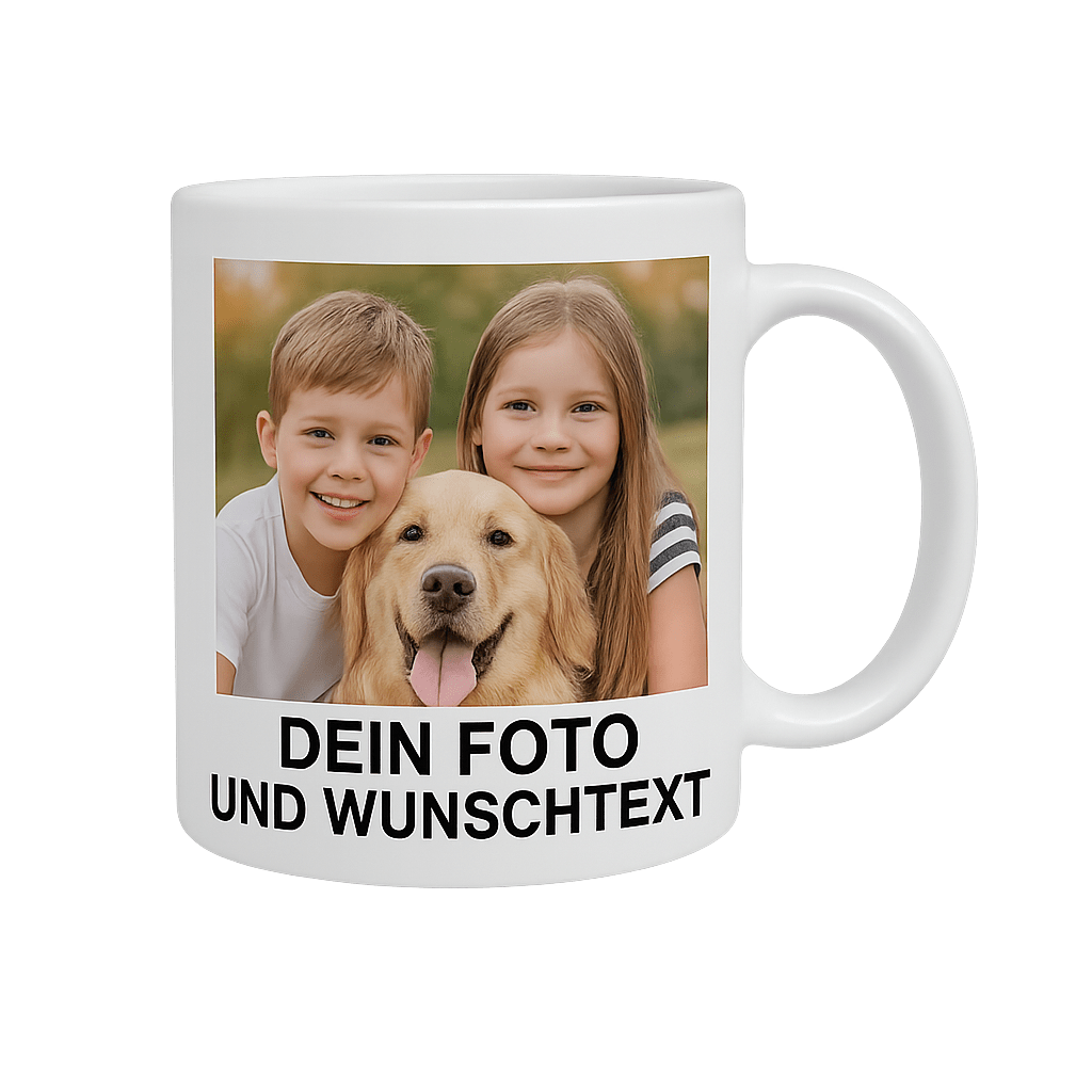 Personalized Mug With Photo And Custom Text, Custom Ceramic Mug With Photo, Image, Custom Text, Name, Coffee Cup With Custom Text Or Quote - 330 Ml
