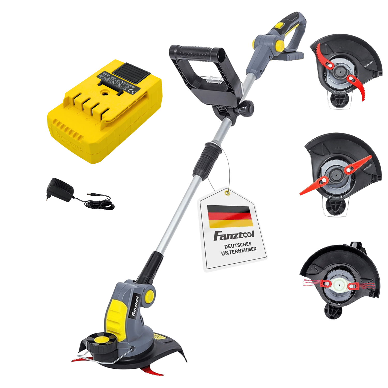 Battery Lawn Trimmer 20v, . 2ah Battery & Charger, Ideal For Fine Cutting And Coarse Cutting