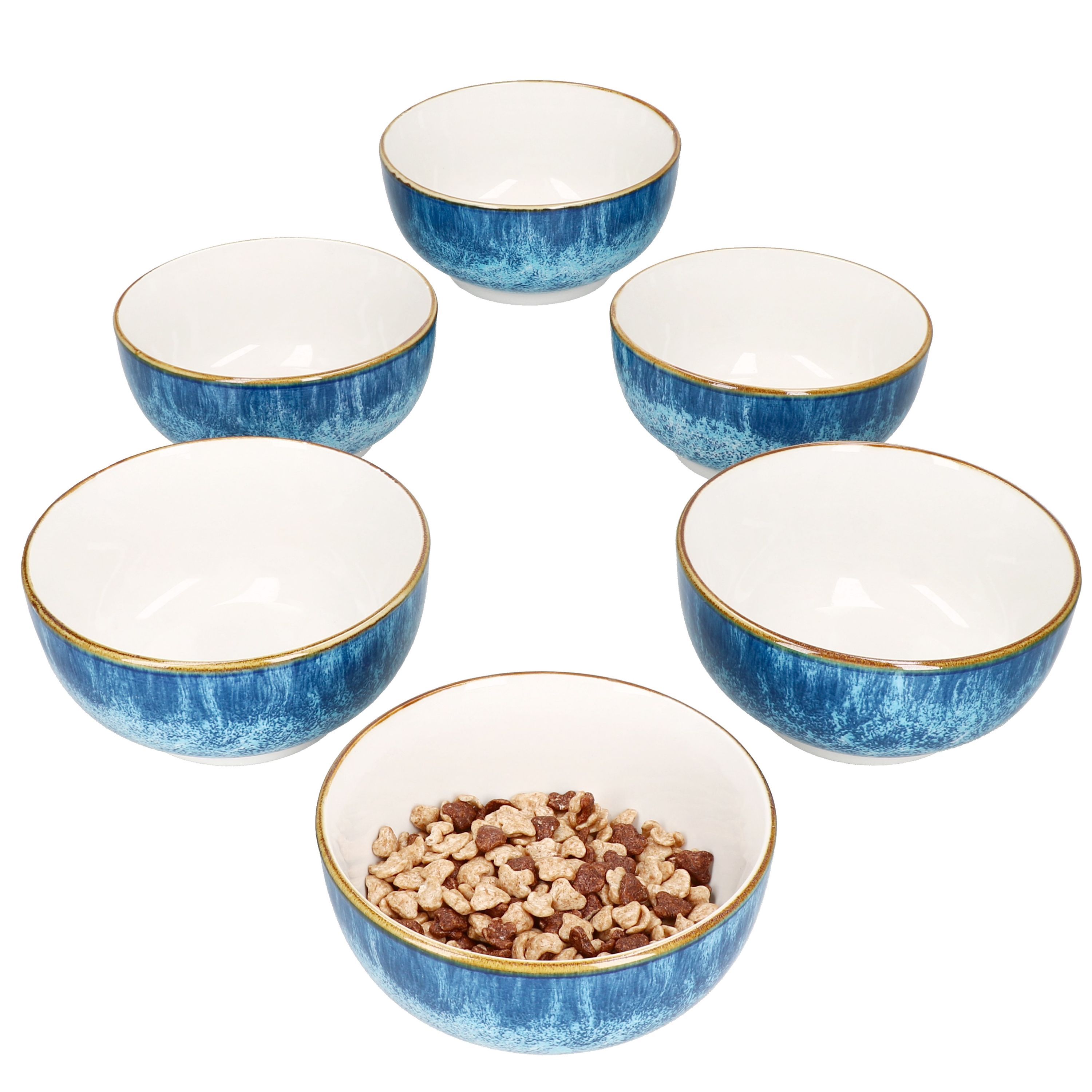 Image of 6-piece Marina Porcelain Cereal Bowl Set For 6 People - 24324294