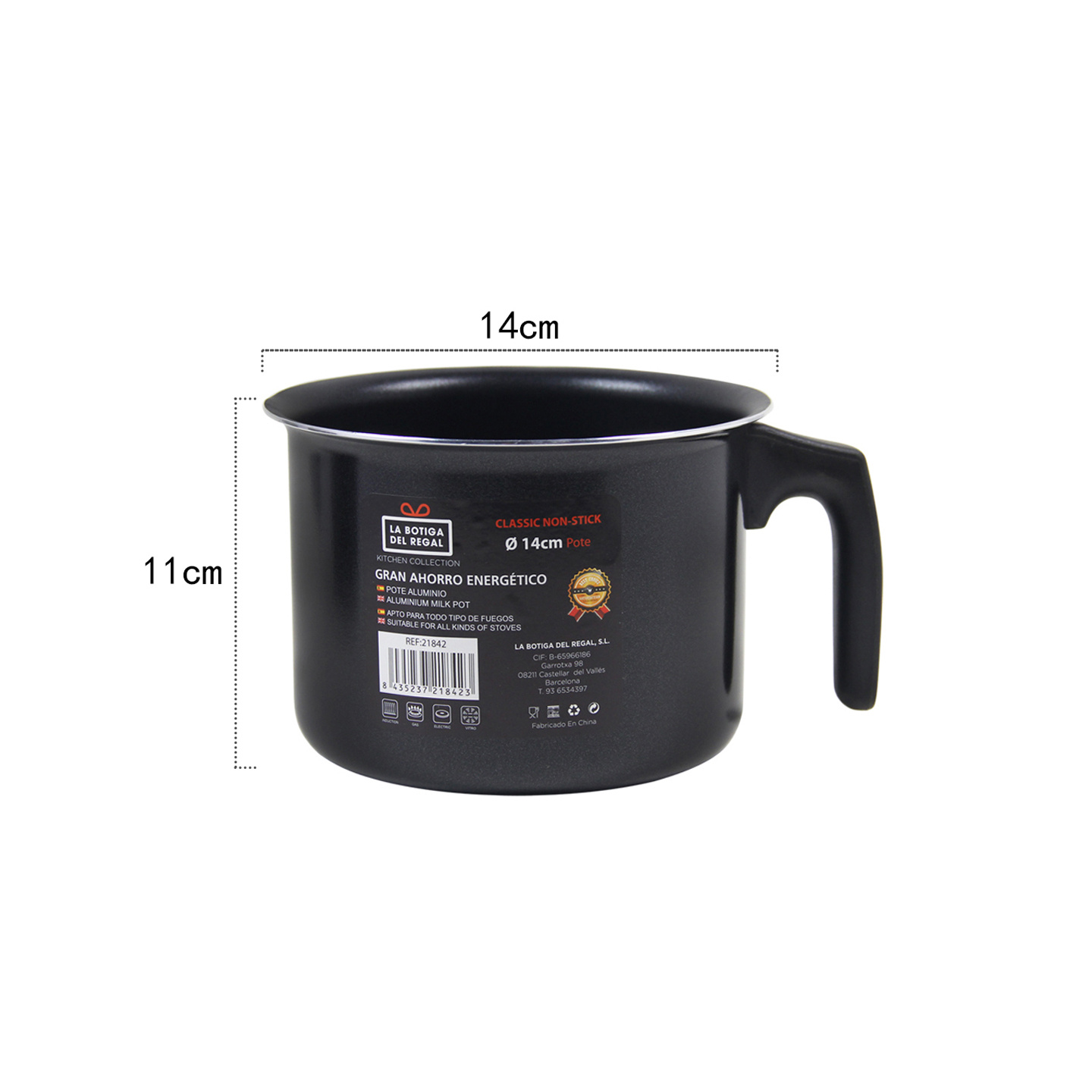 TEMU Ollas de Leche Antiadherentes (11.5/) | Potes de Aluminio para Cocina | Ollas Pequeñas Compatible con Todas las Estufas | Utensilios de Cocina
