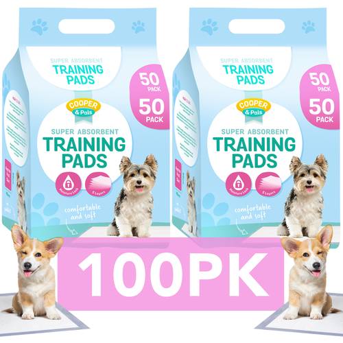 100 puppy training pads for dogs large 60x45cm dog pads with leak proof backing super absorbent puppy toilet training mats bulk disposable dog wee pads for housebreaking travel
