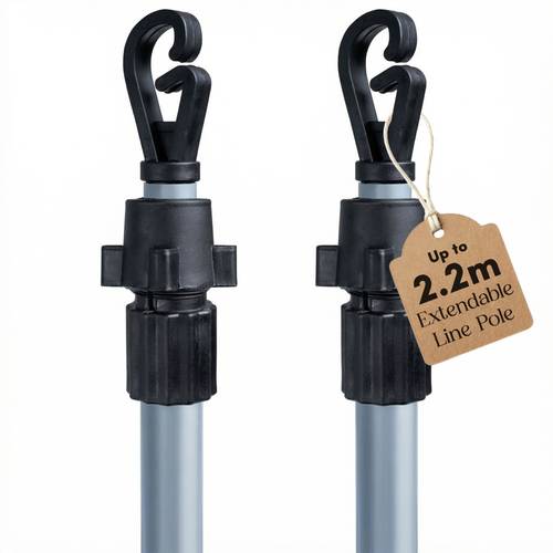 2 2m telescopic pole heavy duty outdoor clothesline prop extendable support for outdoor drying