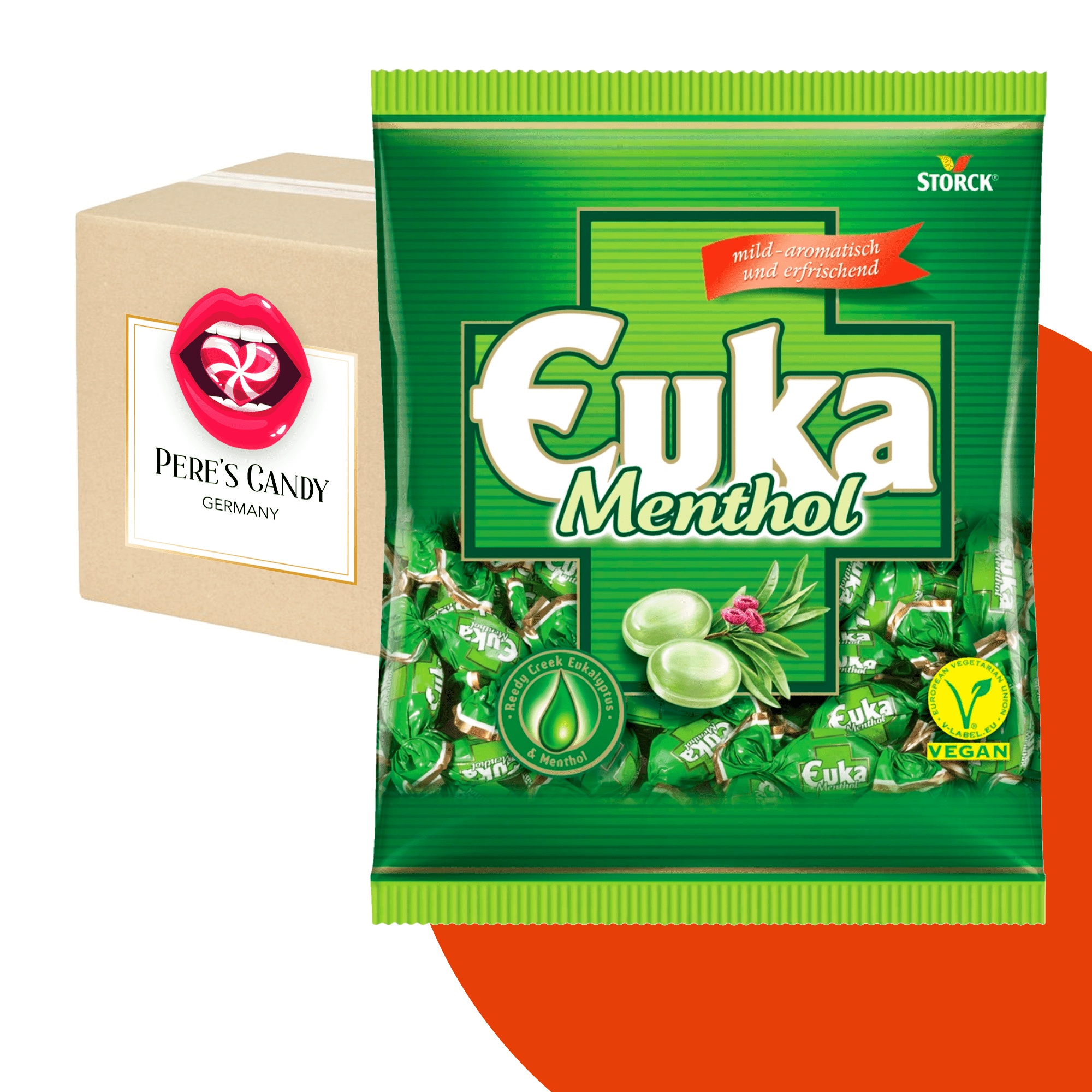 2-pack Storck Euka Menthol Lozenges 850g
