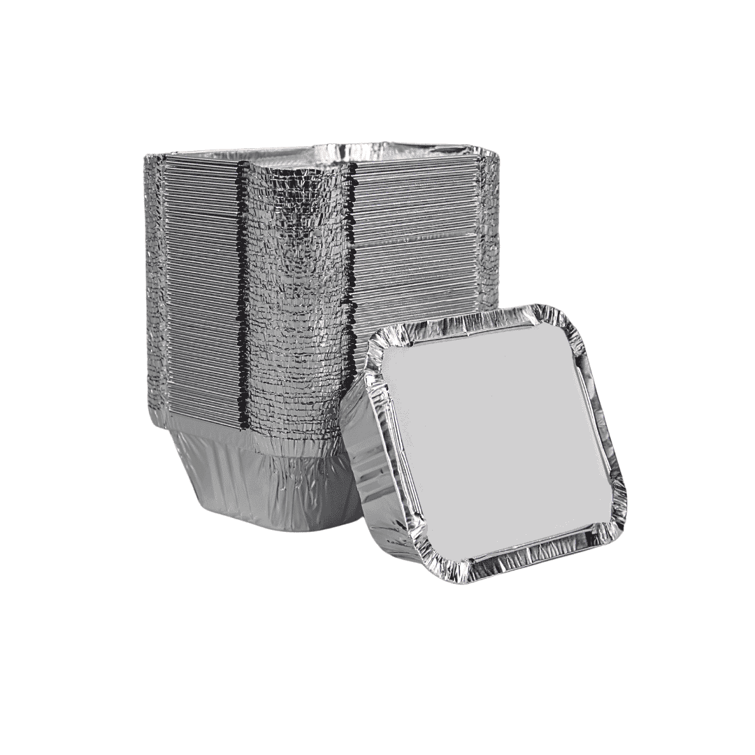 Image of Aluminum Trays 250 Ml With Lid - Enpack Alu Grill Trays Heat-resistant & Fireproof - Disposable Heat Containers For Food, Meal Prep Boxes, Small Casserole Dishes & Grill Accessories - Enpack