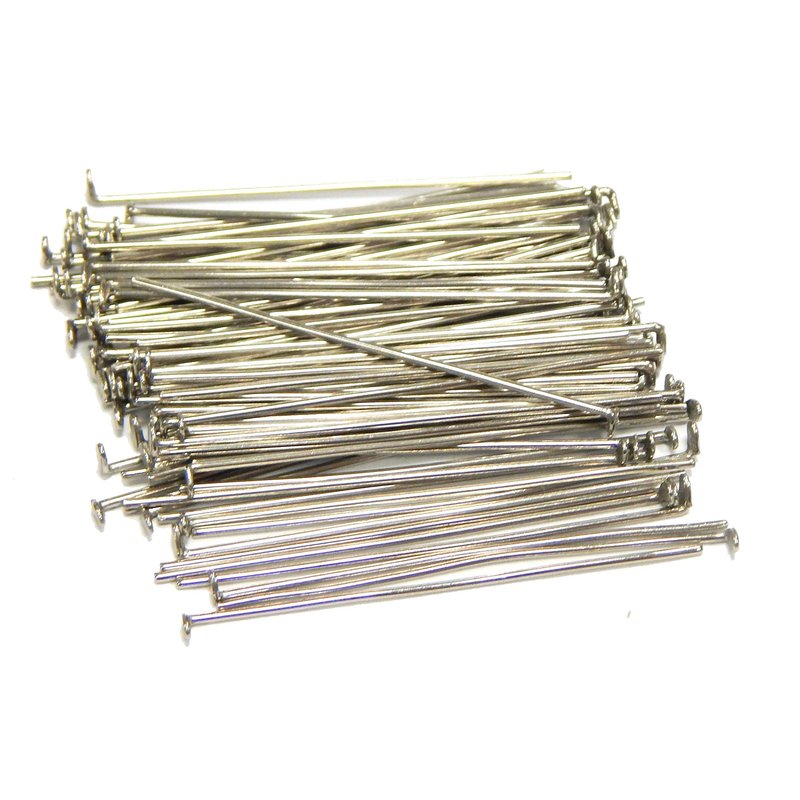 Perlin Rivet Pins 40mm X 0.7mm Silver-plated Head Pins 4cm Bead Pins Silver 250 Pcs Prism Pins M315