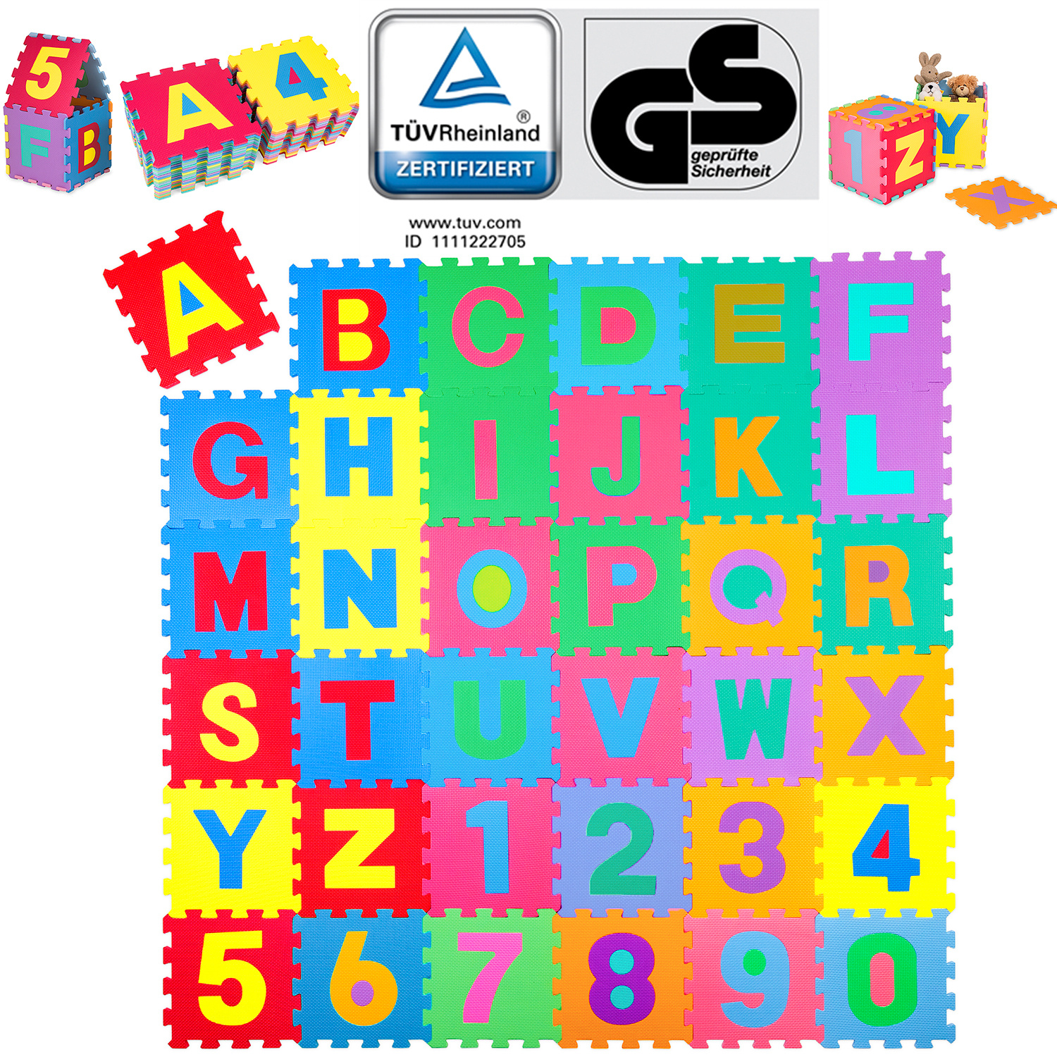 ® 86-piece Puzzle Mat 3.57m² - Tüv Certified - Kids Play Mat, Play Rug For Babies & Children