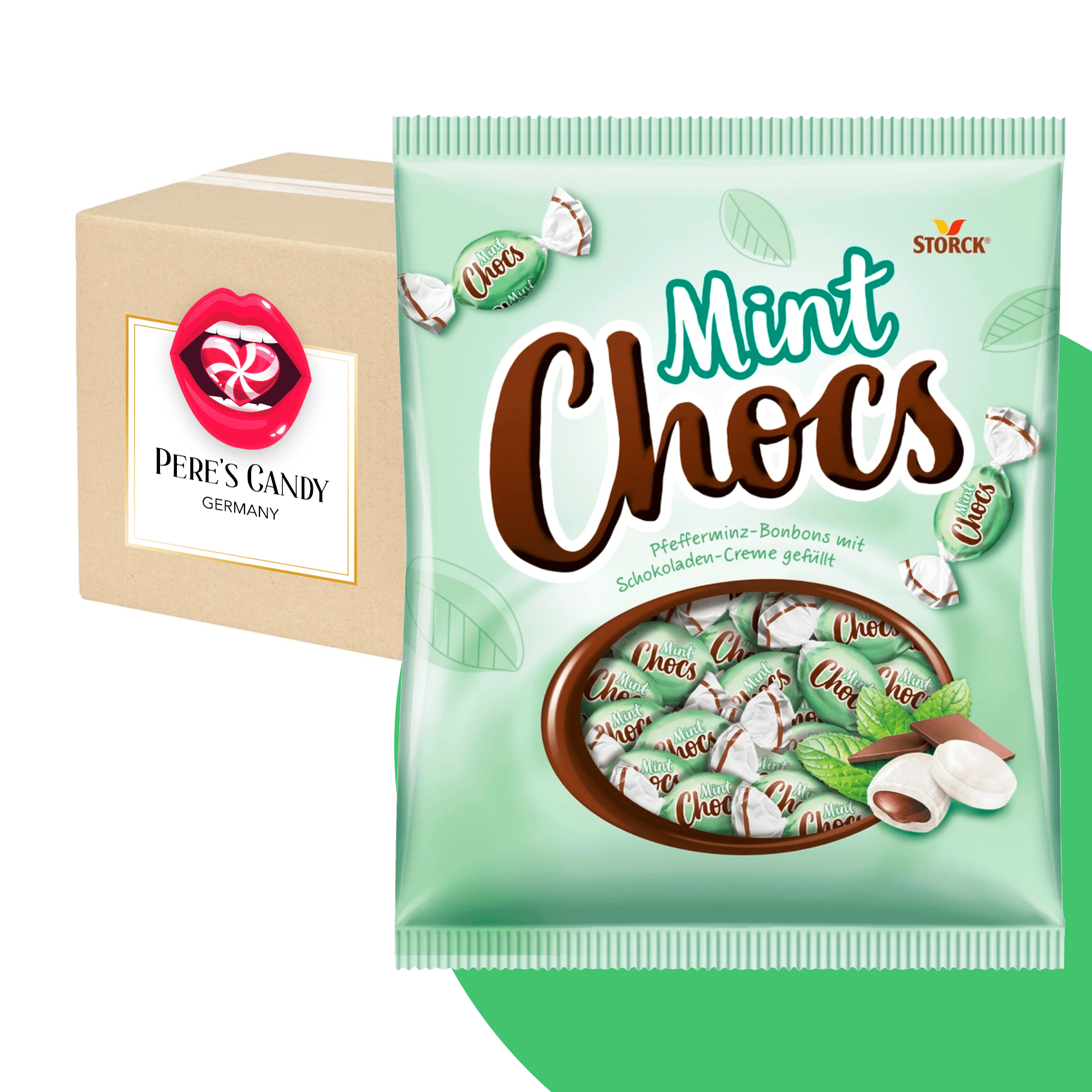 2-pack Storck Mint Choc Sucking Candies 850g