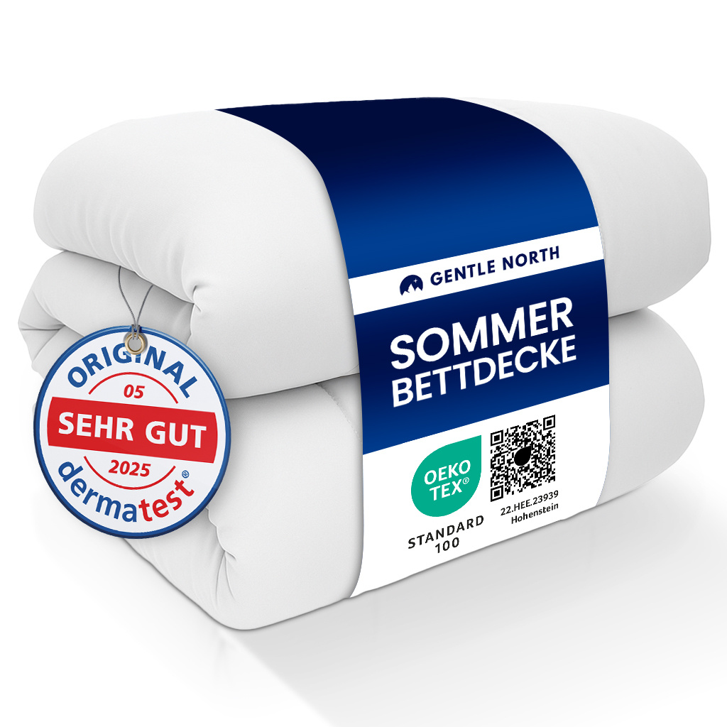 E-shop Gentle North Sommerdecke als Schlafdecke - Leichte Bettdecke für Allergiker geeignet - Weiche Steppdecke für den Sommer - Waschbar bei 95° in