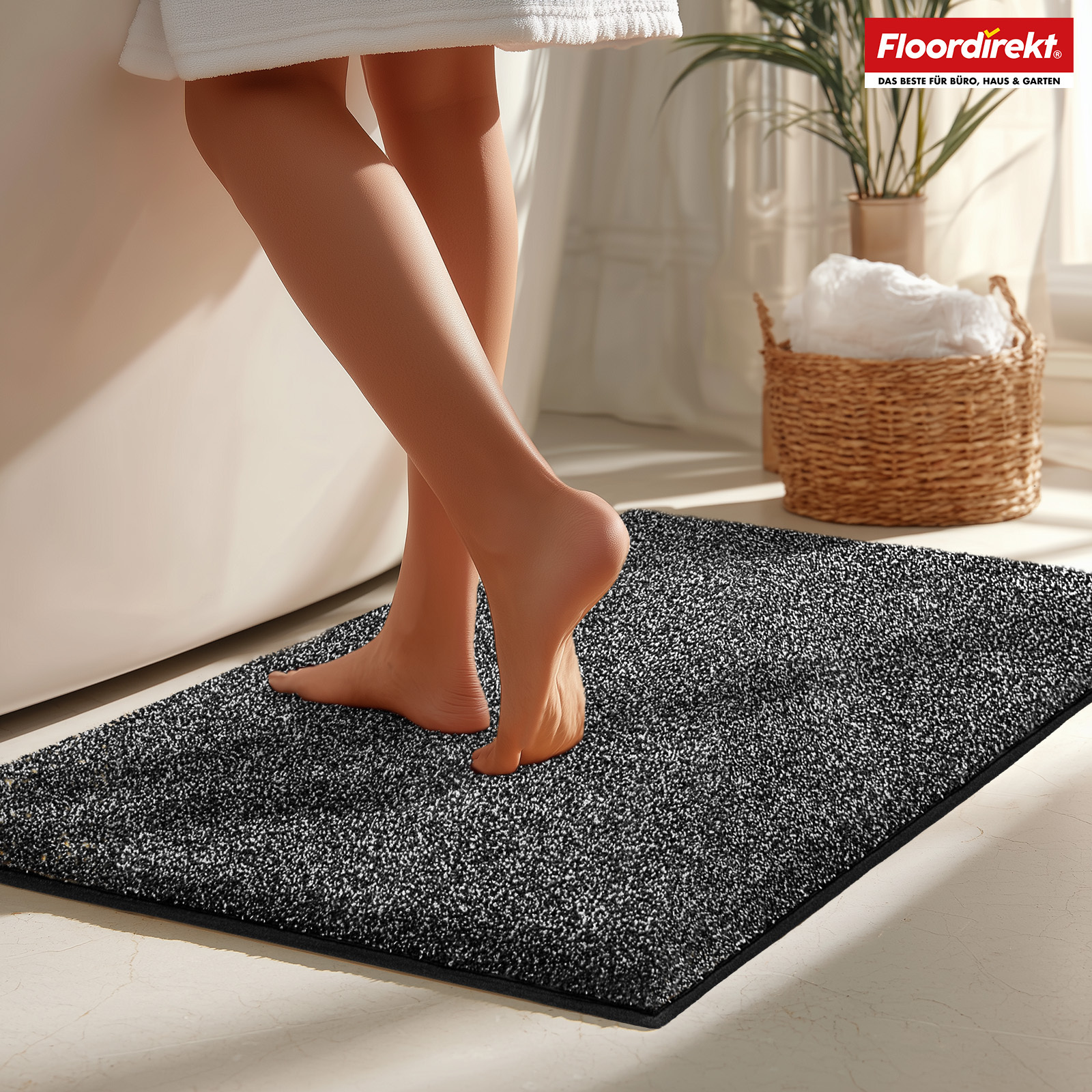 Floordirekt Bath Mat Nasa - Modern Bathroom Rug - Sizes & Colors - Soft, Absorbent & Non-slip - High-quality