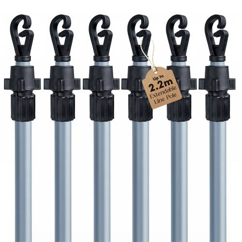2 2m telescopic pole heavy duty outdoor clothesline prop extendable support for outdoor drying