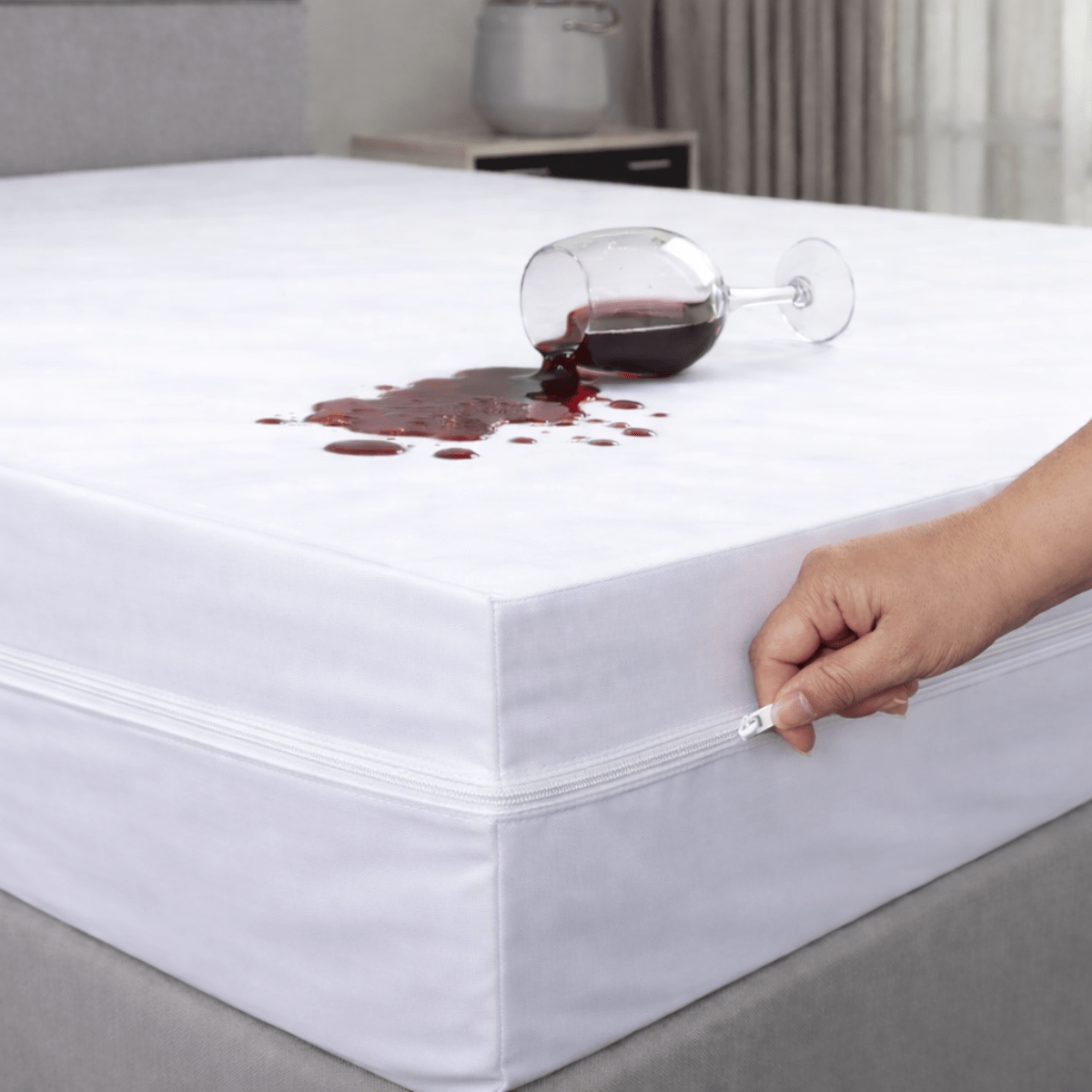 TEMU 6-sided Waterproof Mattress With Zipper – Breathable Noiseless Full Mattress Protector, Machine Washable