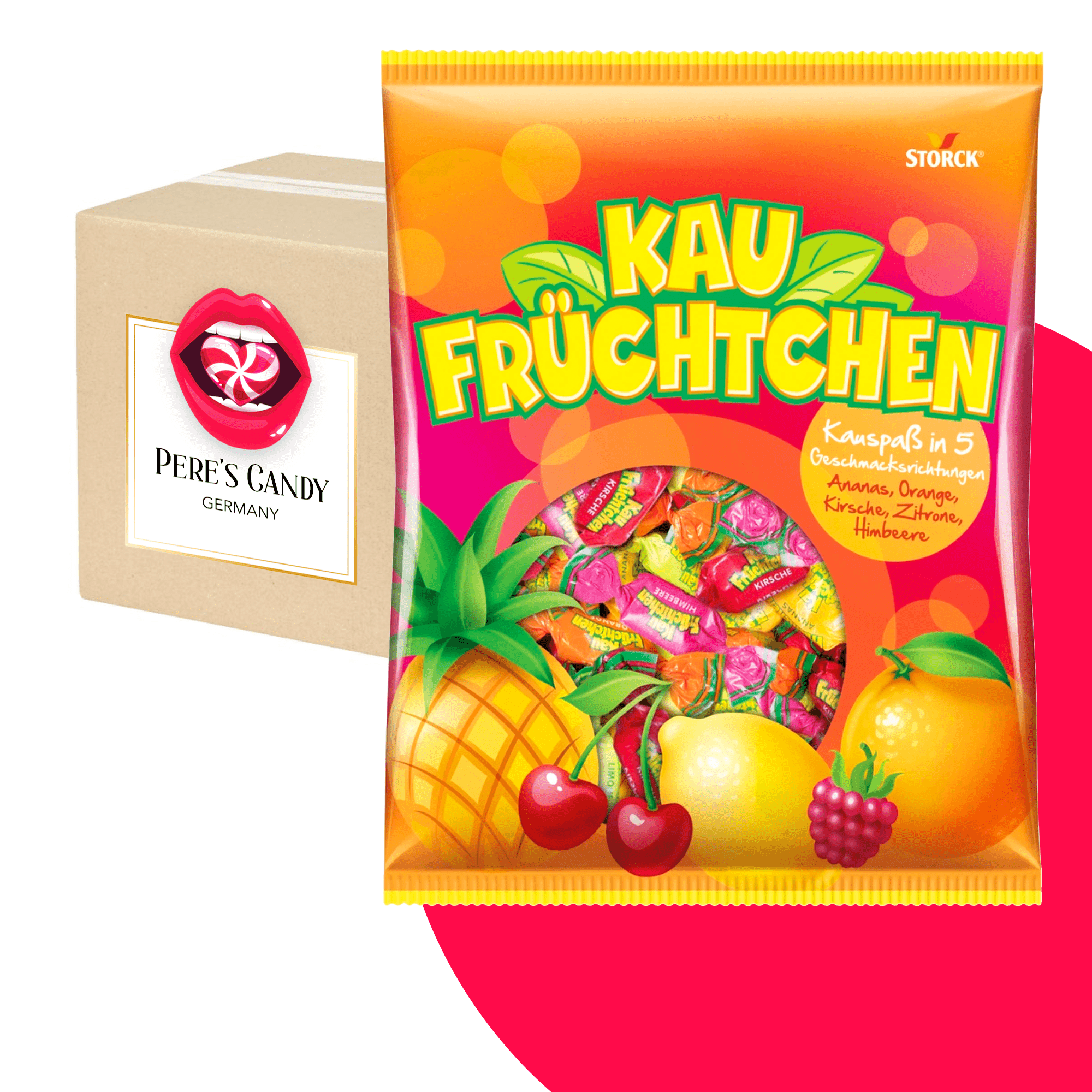 2-pack Storck Kau Fruit Lozenges 850g